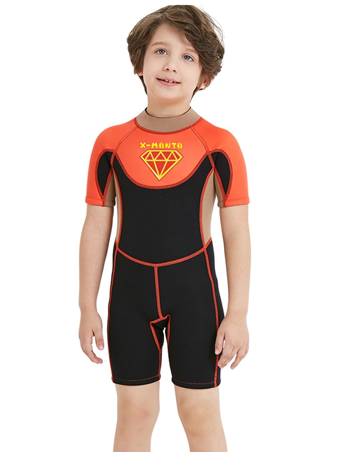 Combo of 1 Kids Superhero Neoprene Knee Length Swimwear