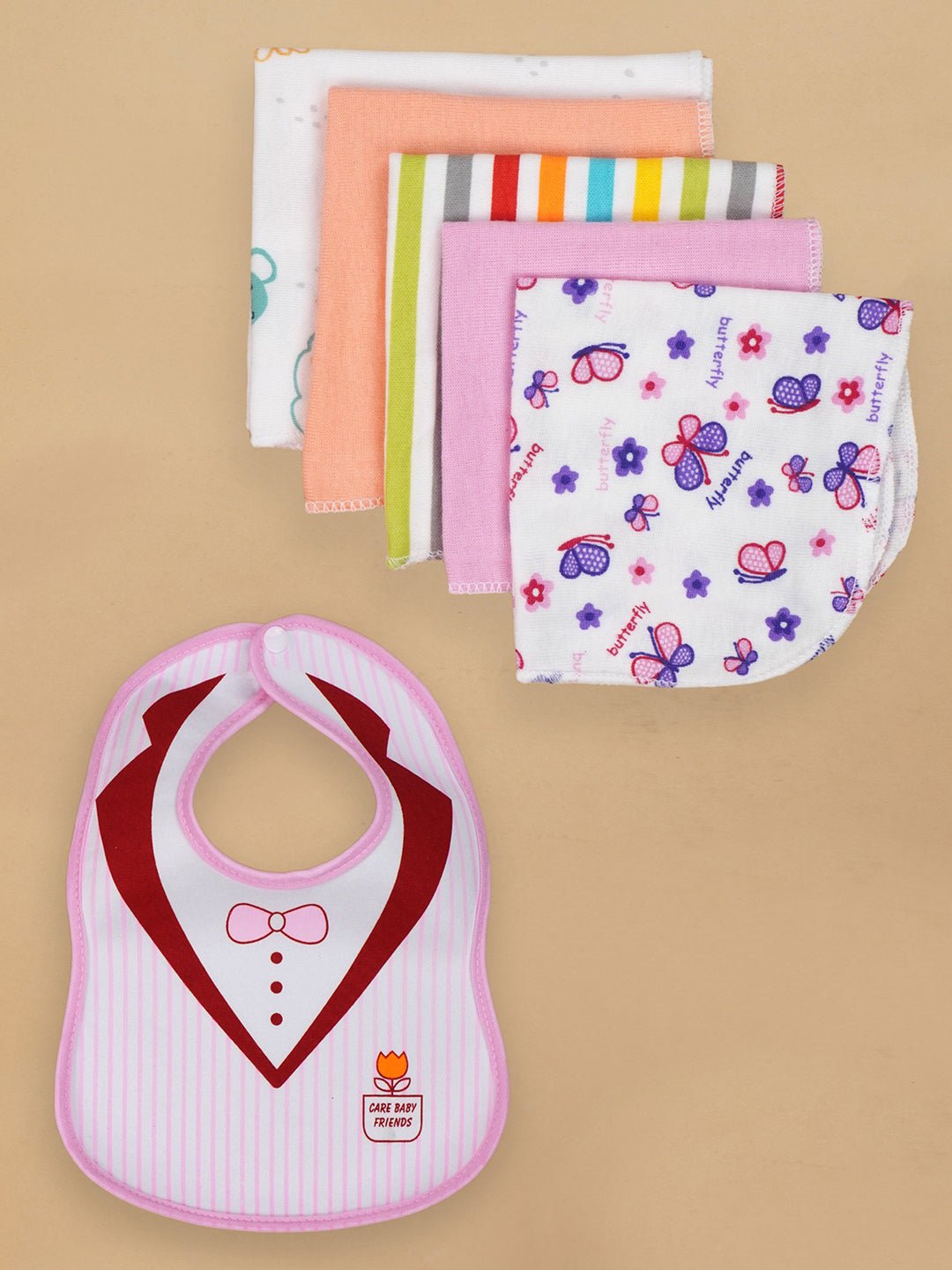 Blessed Home Pink Cotton 15 PCS Newborn Baby Girl Gift Box With Basket