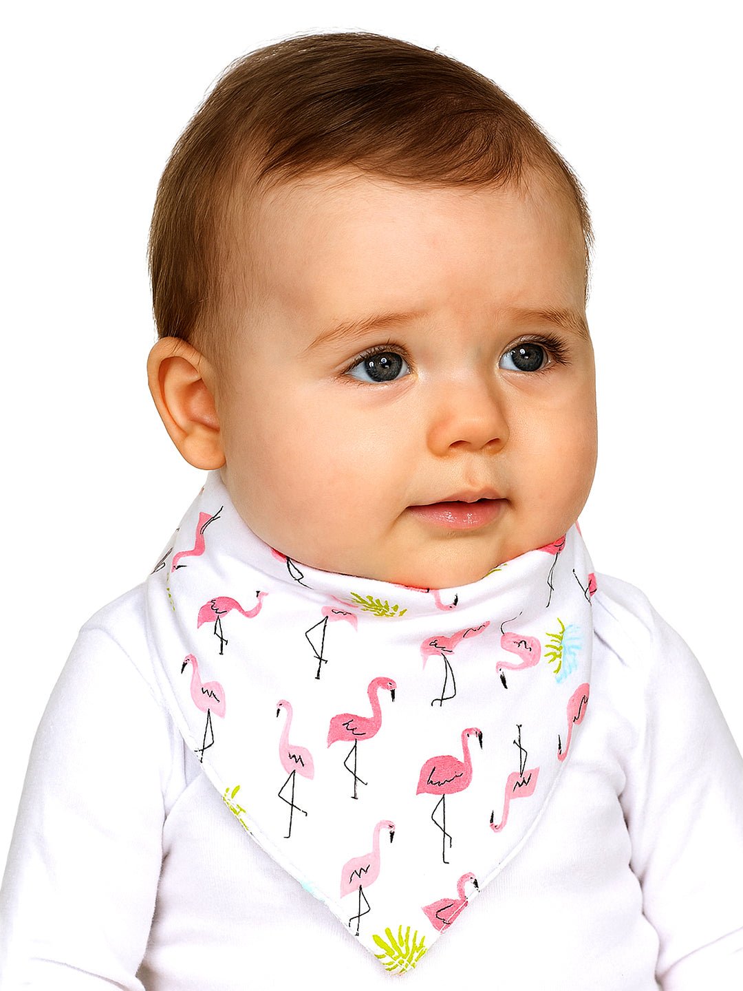 Cactus Print 3 Pc Premium Adjustable Snap Button Bibs For Babies
