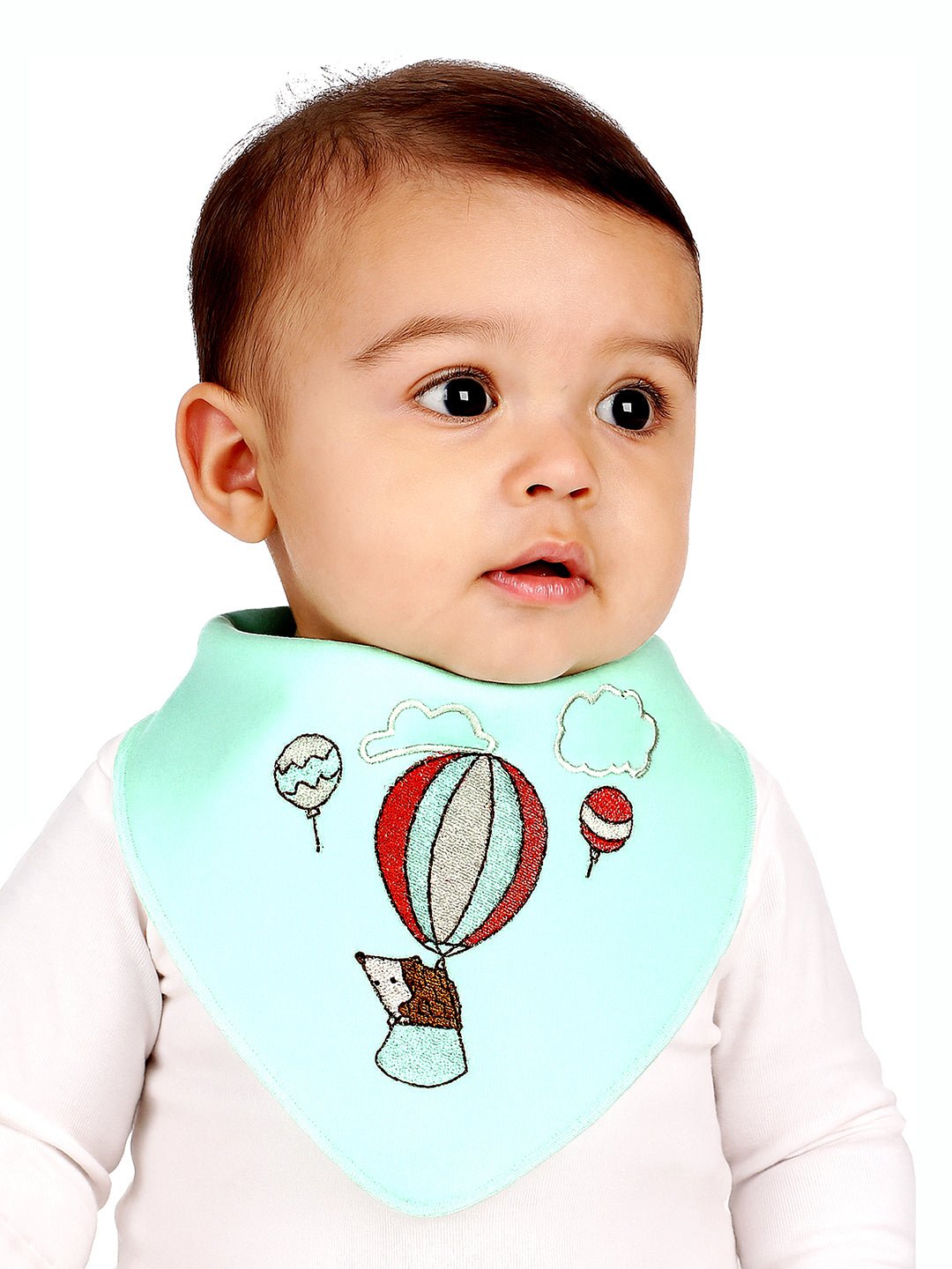 Cactus Print 3 Pc Premium Adjustable Snap Button Bibs For Babies