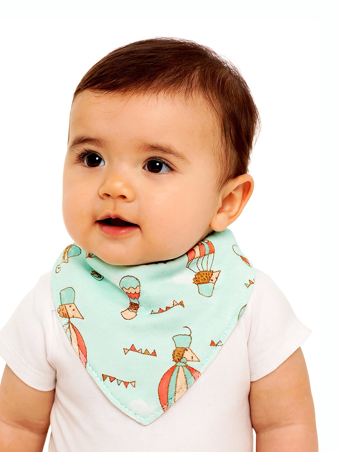 Cactus Print 3 Pc Premium Adjustable Snap Button Bibs For Babies