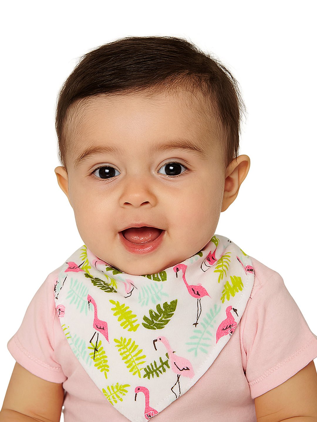 Cactus Print 3 Pc Premium Adjustable Snap Button Bibs For Babies