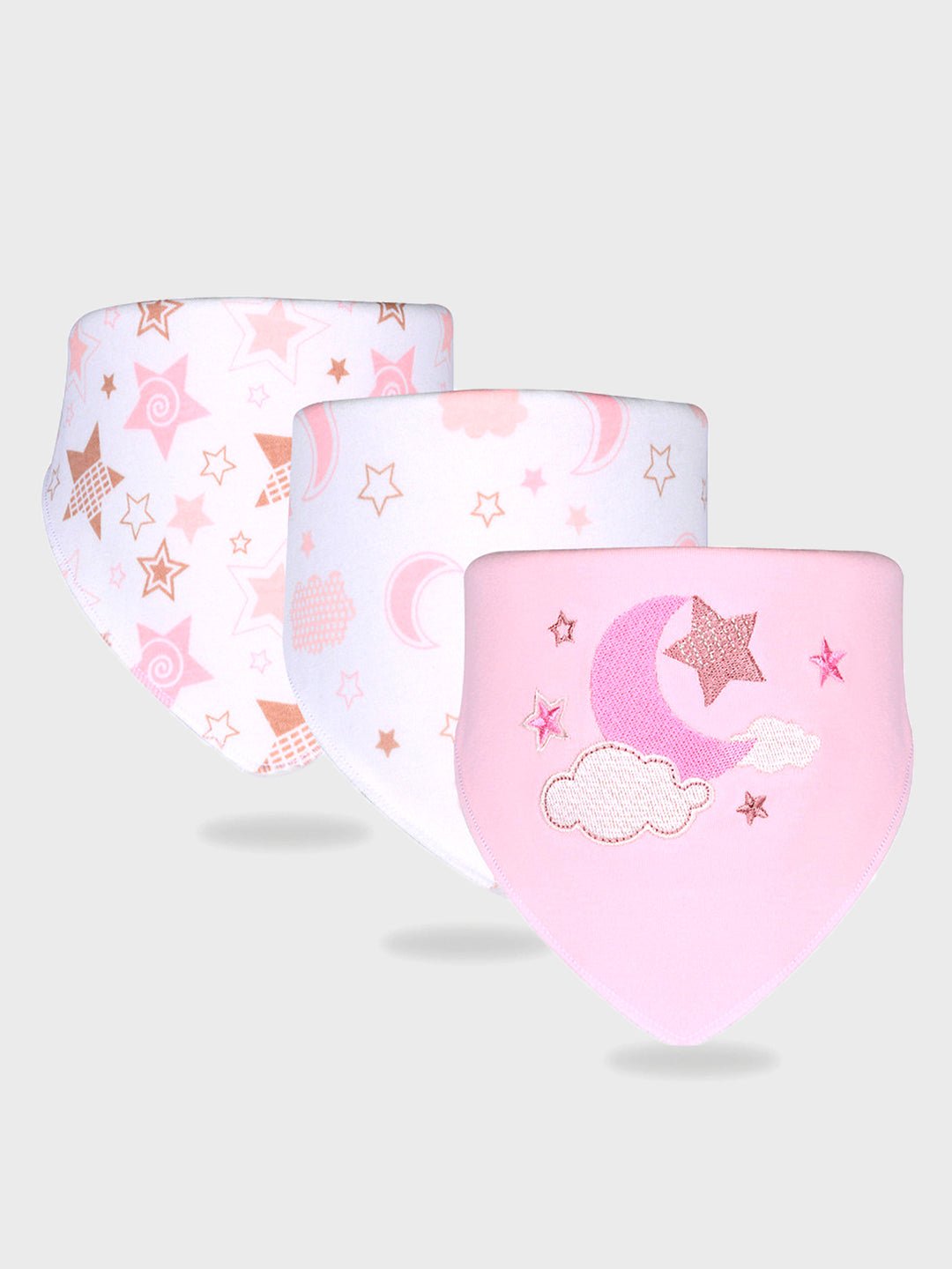 Cactus Print 3 Pc Premium Adjustable Snap Button Bibs For Babies
