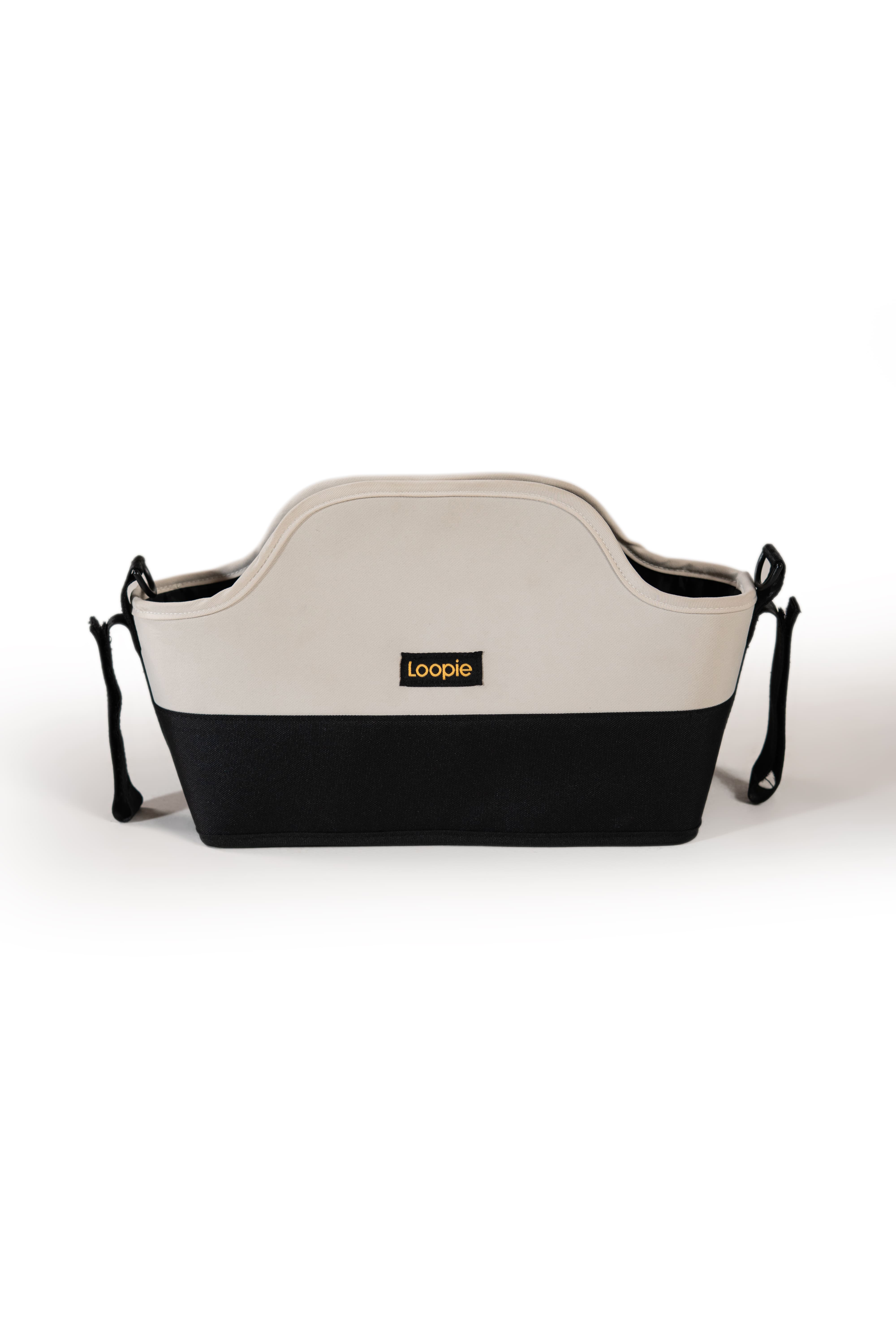 Loopie Organiser Bag Baby Stroller Caddy Universal Fit Magnetic Closure Ivory