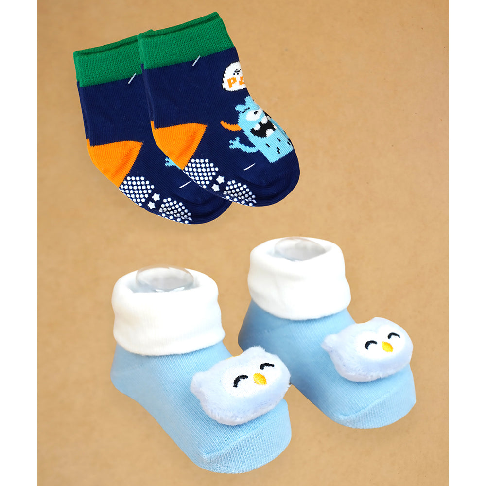 Blue Cute Home 22 PCS Newborn Baby Gift Box With Rompers And Swaddle