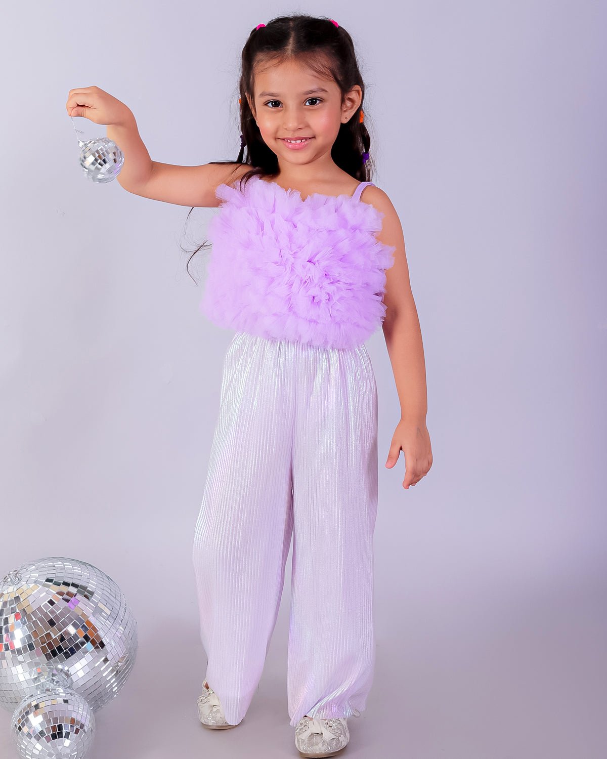 Luminous Luxe Lavender Girls Co Ord Set