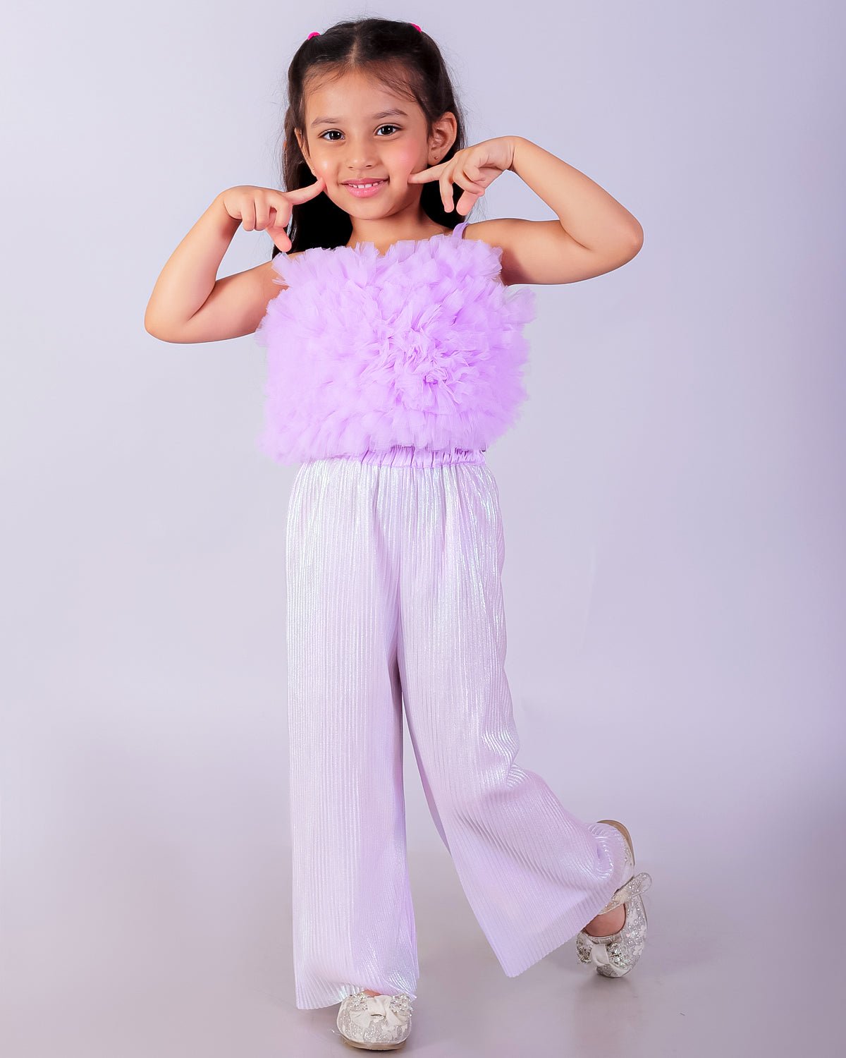 Luminous Luxe Lavender Girls Co Ord Set