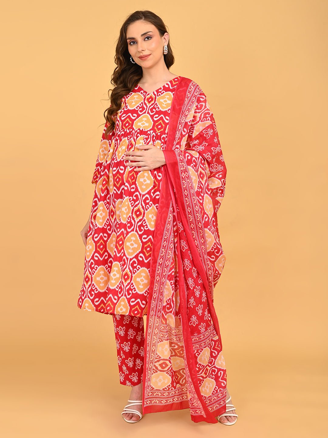 Magenta Atelier Maternity and Nursing Kurta Set Pink
