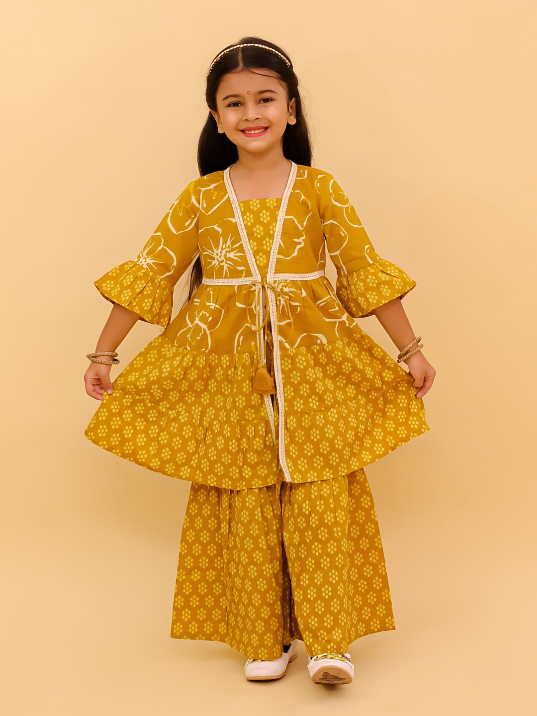 Mango Sorbet Girls Anarkali Sharara Set For Babies