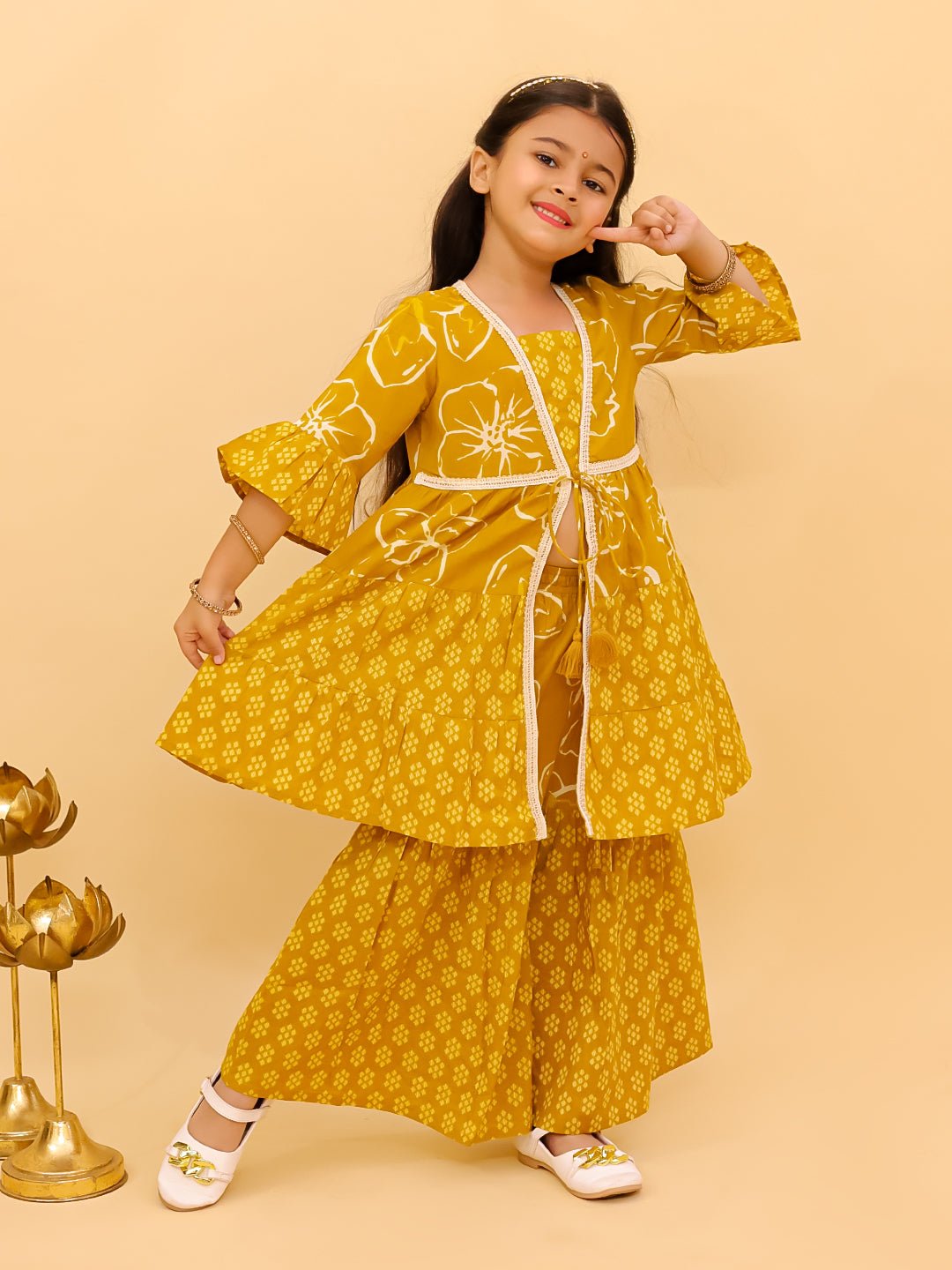 Mango Sorbet Girls Anarkali Sharara Set For Babies