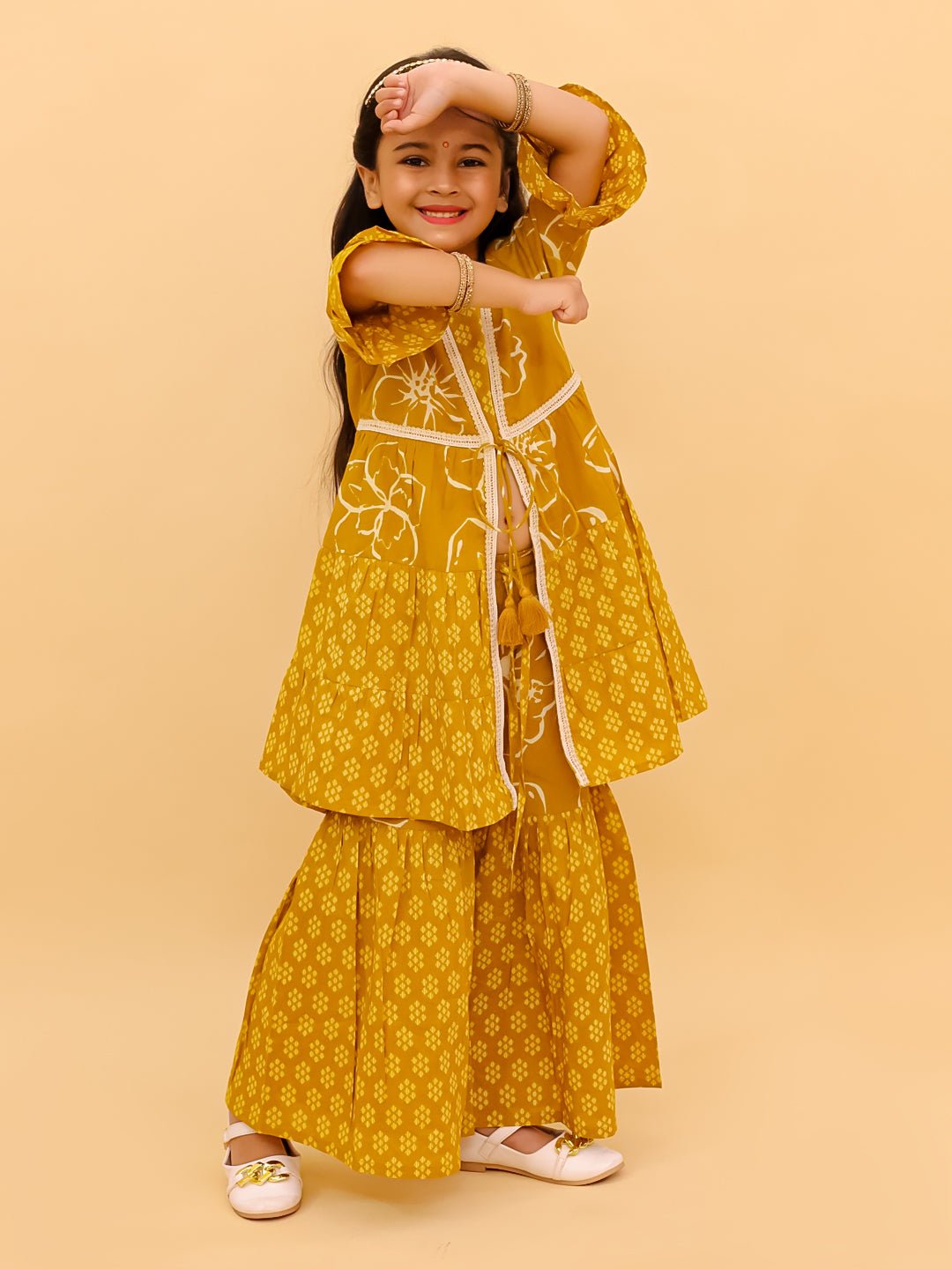 Mango Sorbet Girls Anarkali Sharara Set For Babies