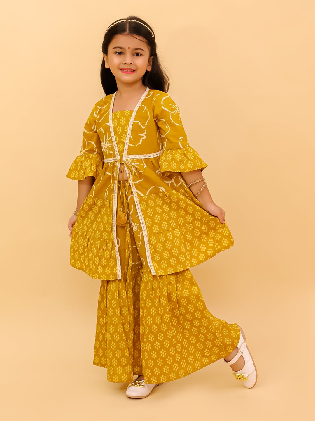 Mango Sorbet Girls Anarkali Sharara Set For Babies