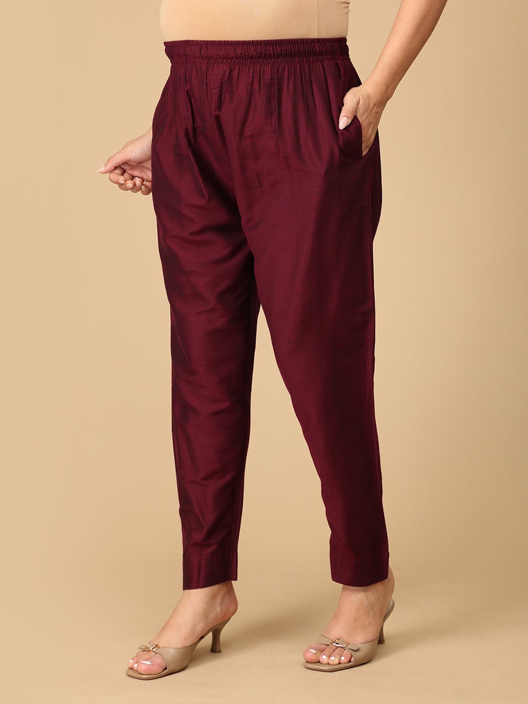 Marilyn Merlot Embroidered Maternity and Nursing Kurta Set Wine