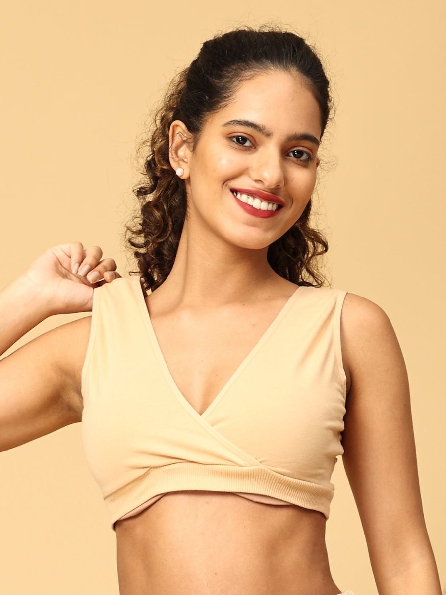 Maternity Nursing Sleep Bra Beige