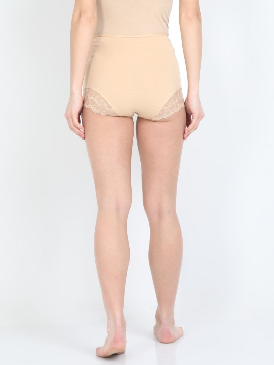 Maternity Over Belly High Waist Lace Panty Beige