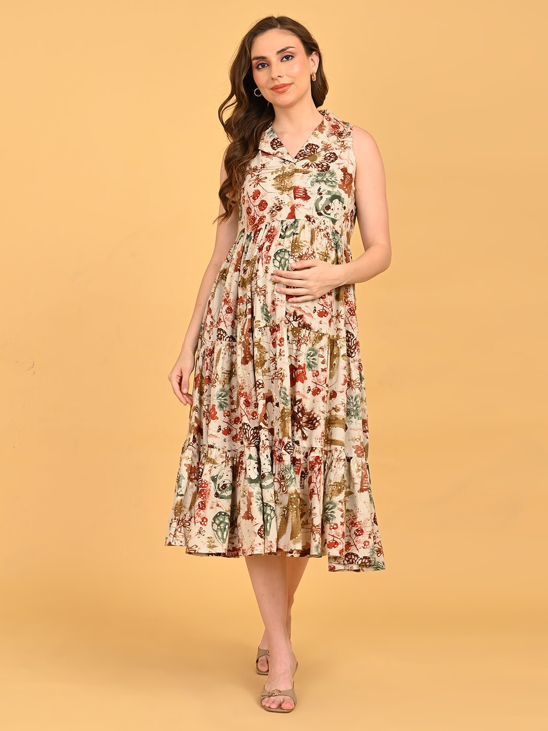 Meadow Muse Maternity and Nursing Dress Multi
