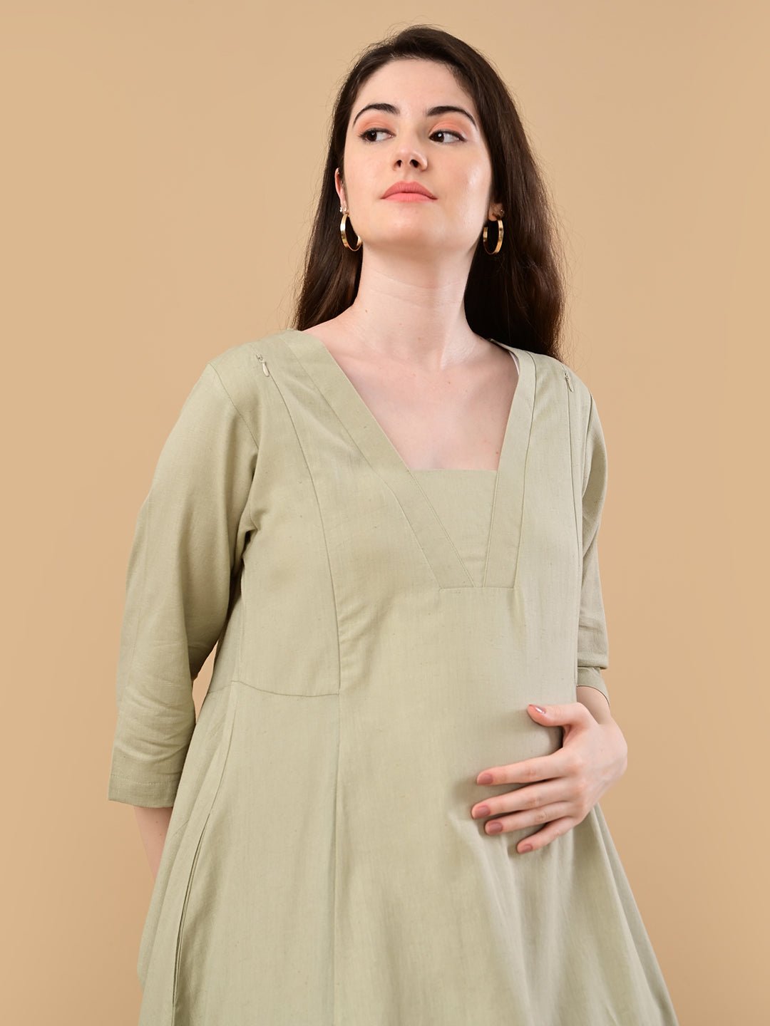 Minimal Muse Maternity and Nursing Co Ord Set Ivory