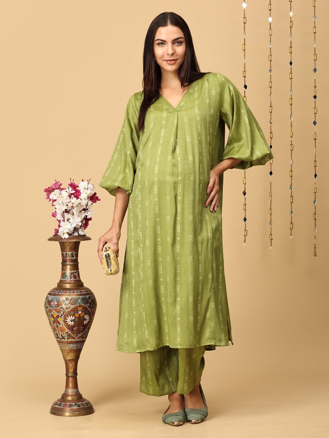 Mint Magic Maternity and Nursing Co Ord Set Green