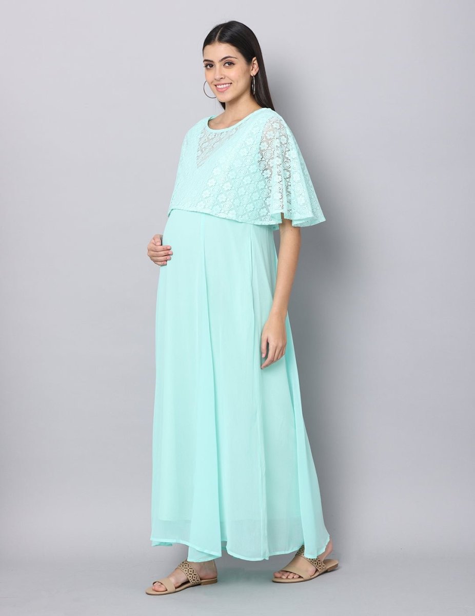 Misty Miss Jade Maternity and Nursing Gown Mint