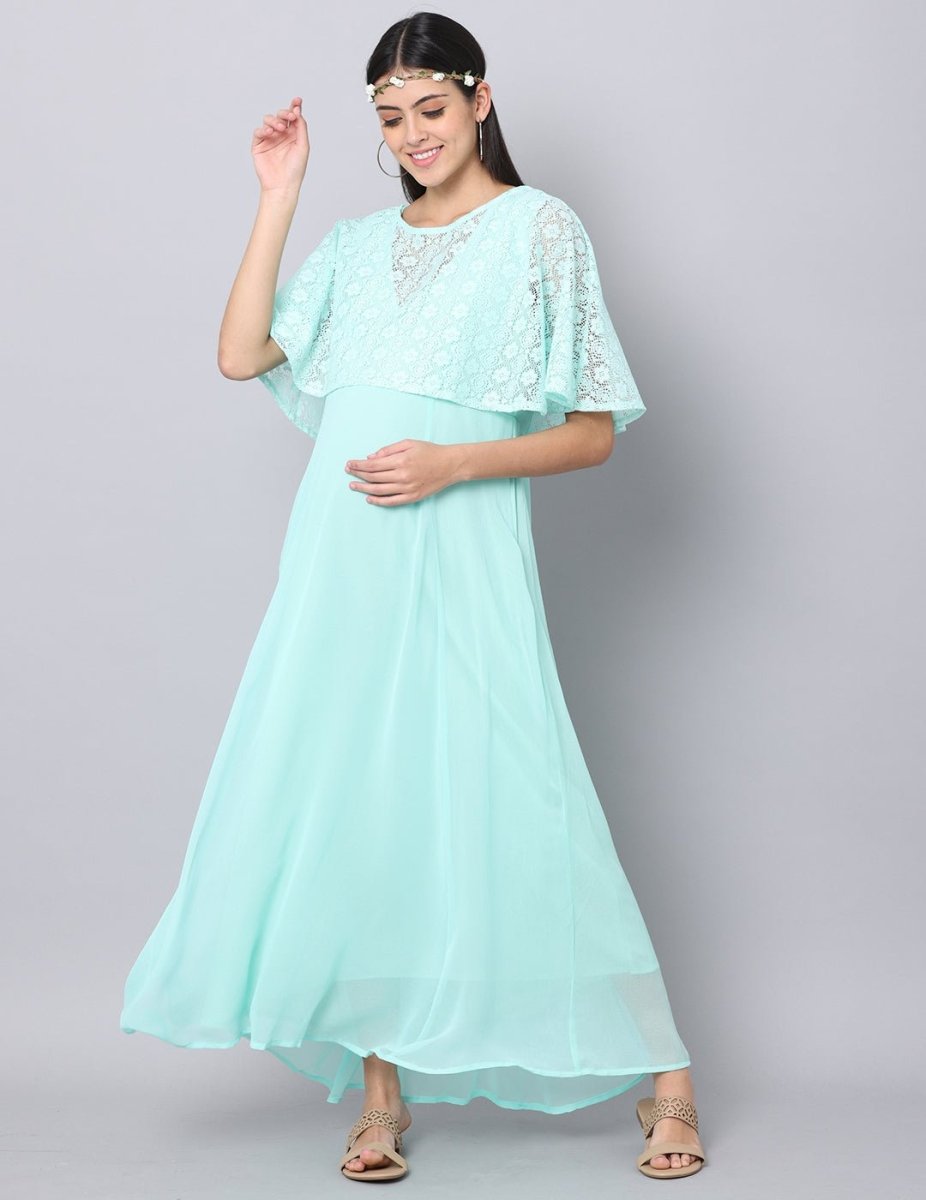 Misty Miss Jade Maternity and Nursing Gown Mint