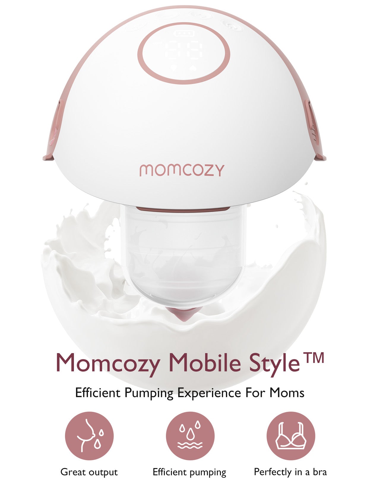 Momcozy M6 Single Wearable Electric Breast Pump Red 1.07lb