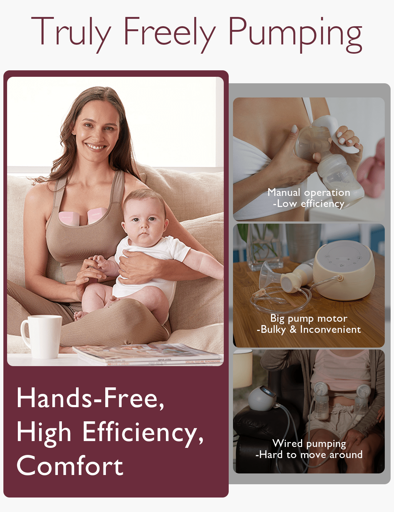 Momcozy S12 Pro BP046-GR00BA Double Electric Breast Pump Grey