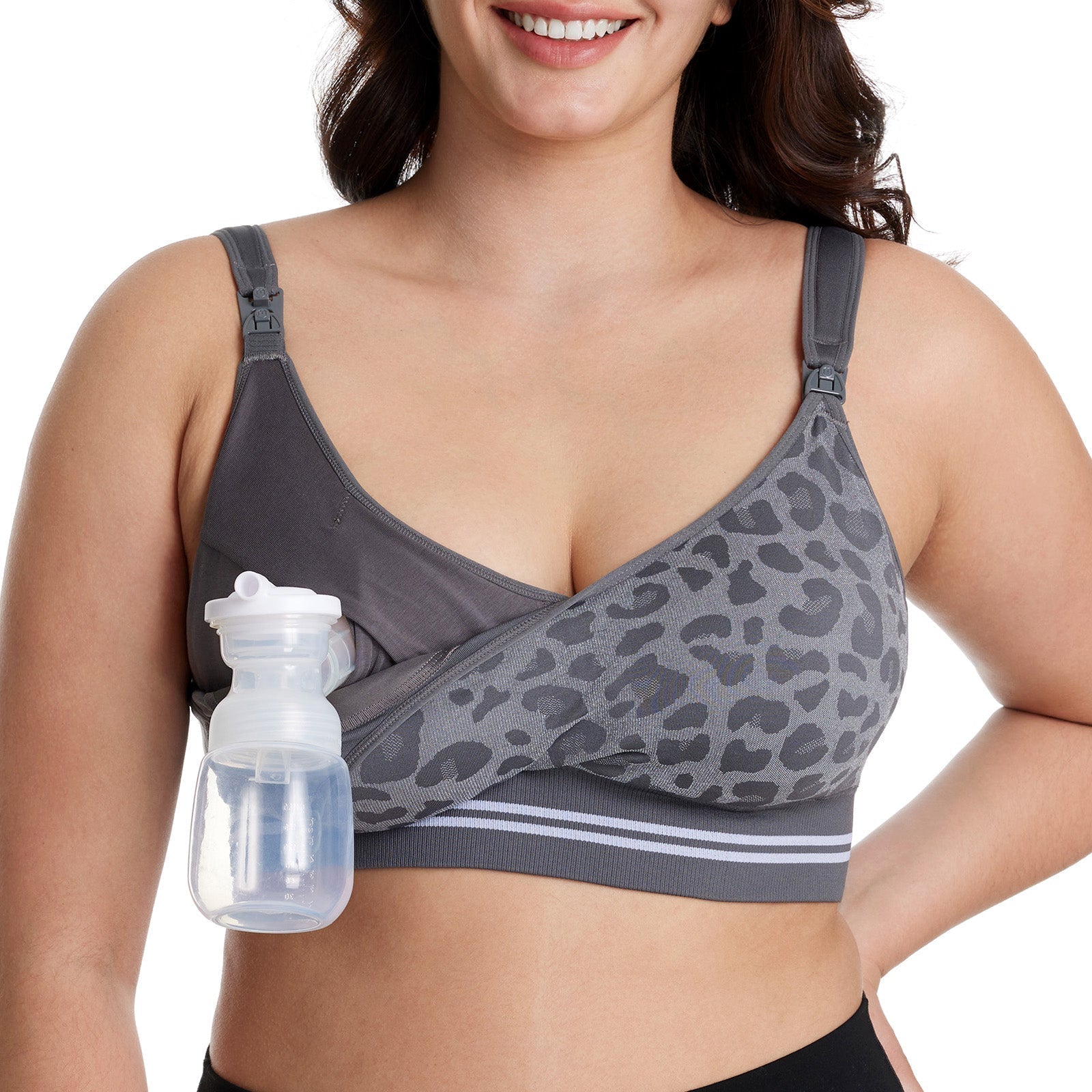 Momcozy 4-in-1 Hands-Free Pumping Bra Leopard 0.35lb