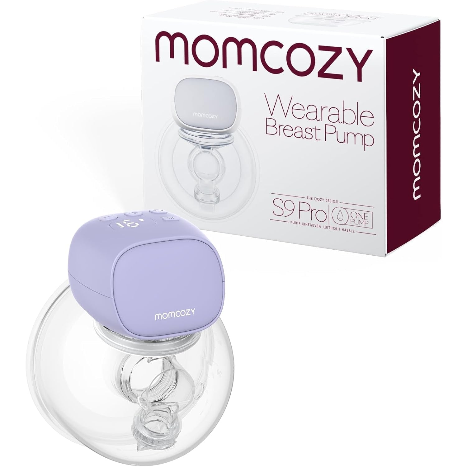 Momcozy S9 Pro Single Hands Free Breast Pump Purple 0.55lb