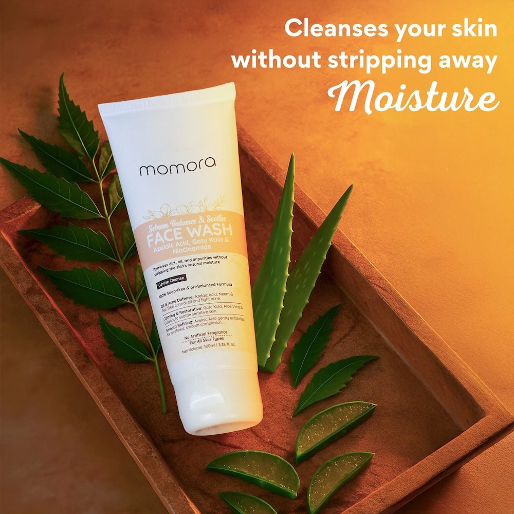 Momora Sebum Balance & Soothe Face Wash Pregnancy Safe Anti Acne 100g