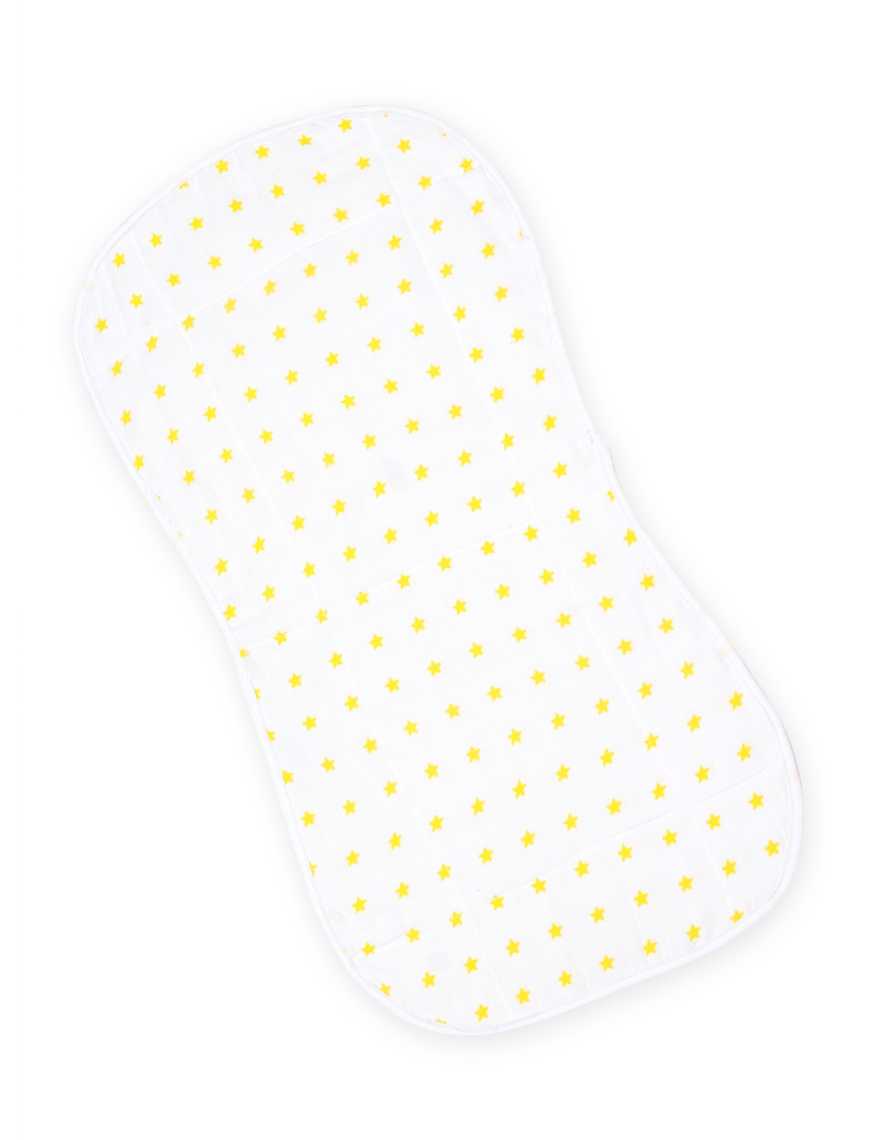 Fruity Lime-Yellow Star Muslin Burp Cloth Combo For Babies