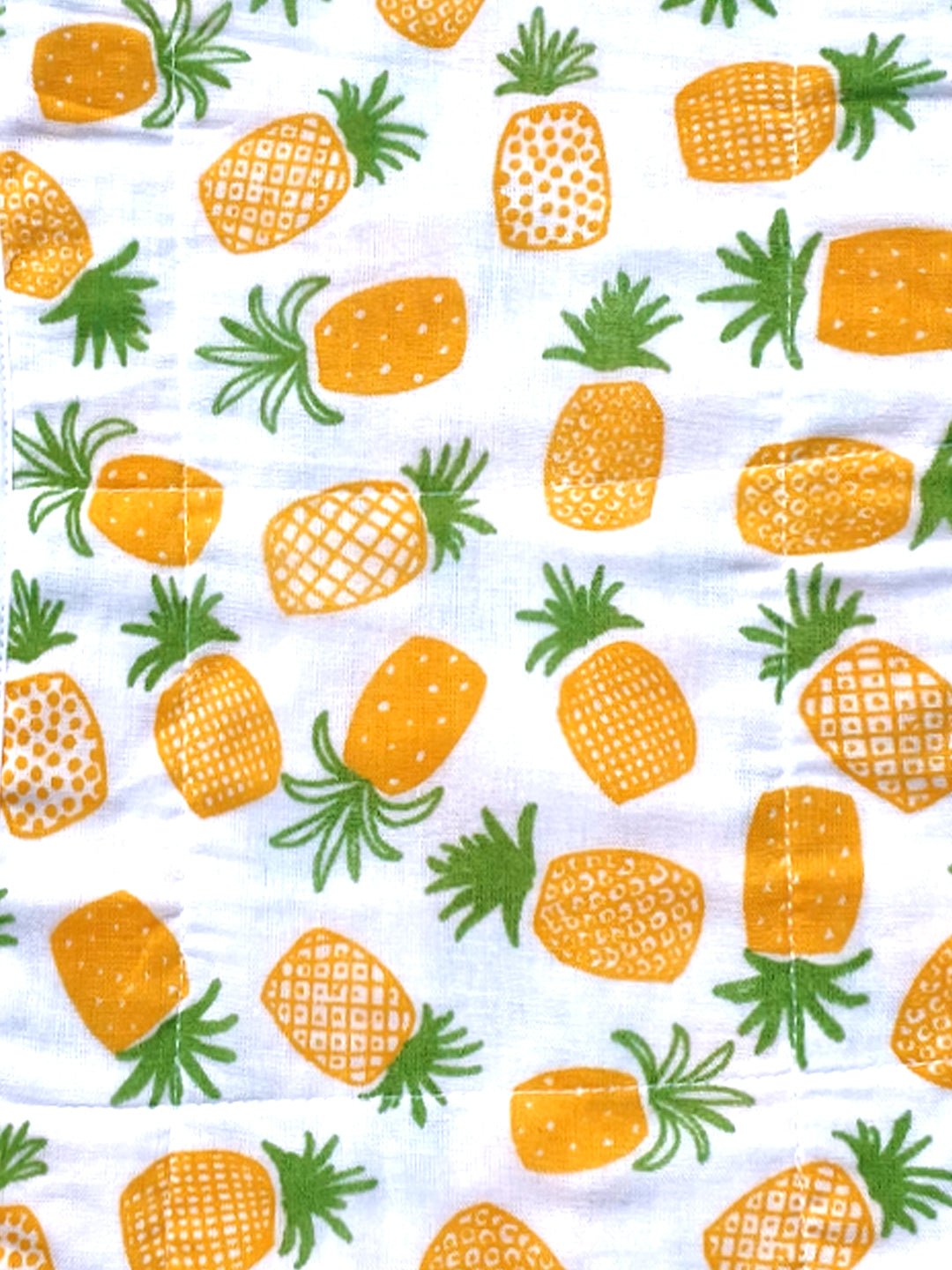 Fruity Pineapple And Lime Muslin Burp Cloth Combo Of 2