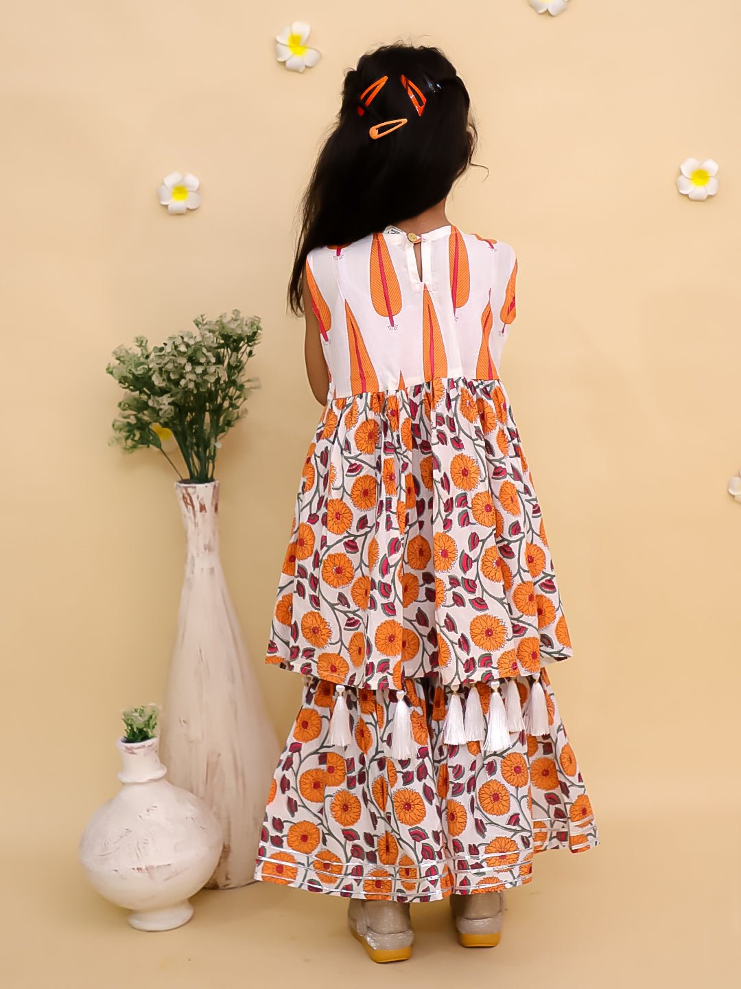 Narangi Girls Anarkali Sharara Set