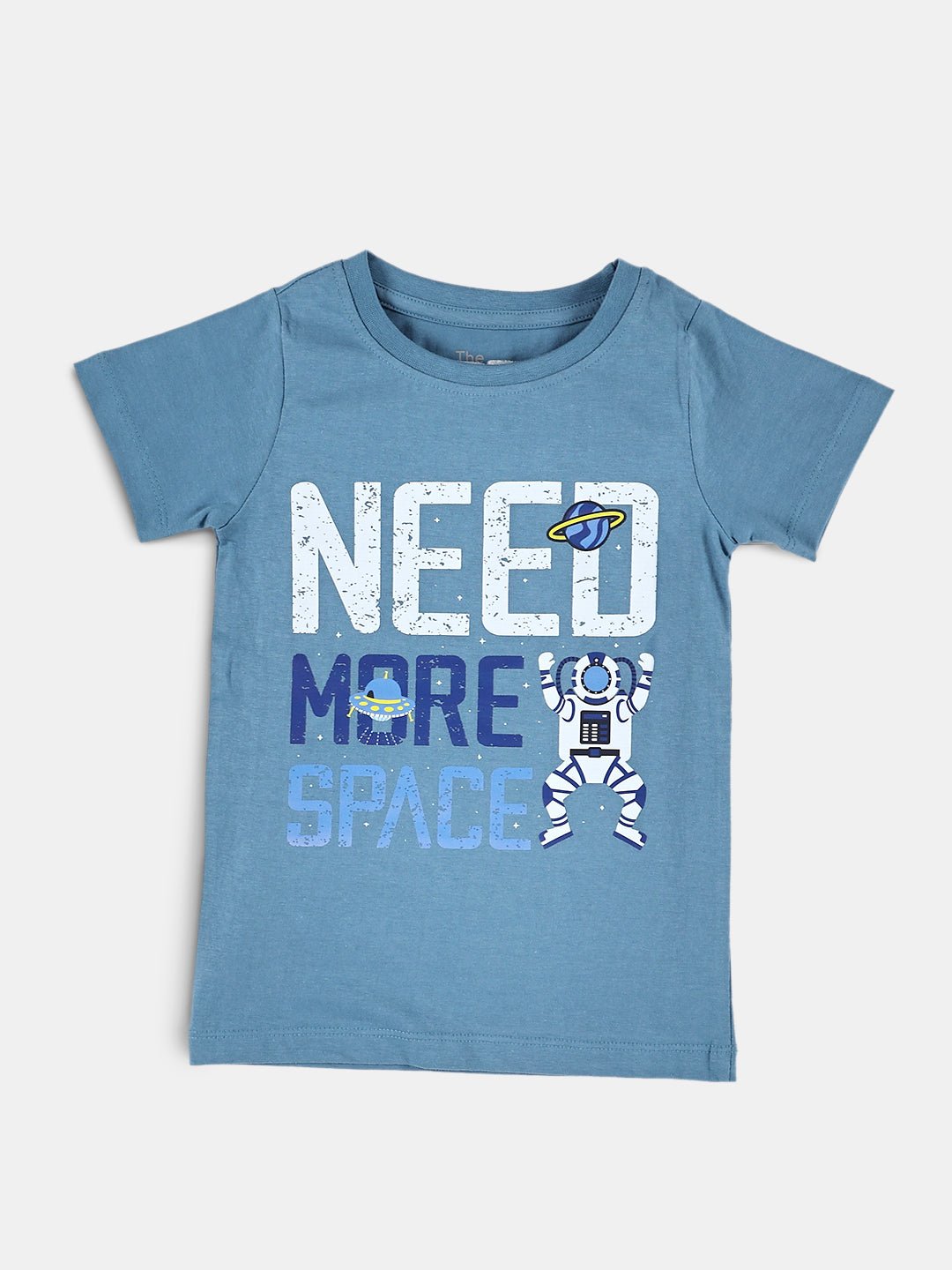 Need Some Space Print Boys Half Sleeve Cotton Casual T-shirt