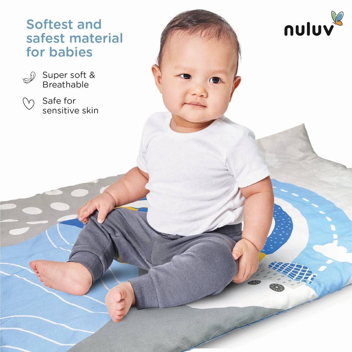 Transport 5 Piece Cotton Baby Bedding Gadda Set For Kids