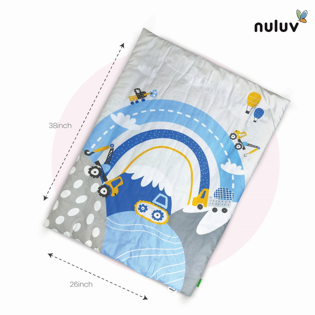 Transport 5 Piece Cotton Baby Bedding Gadda Set For Kids