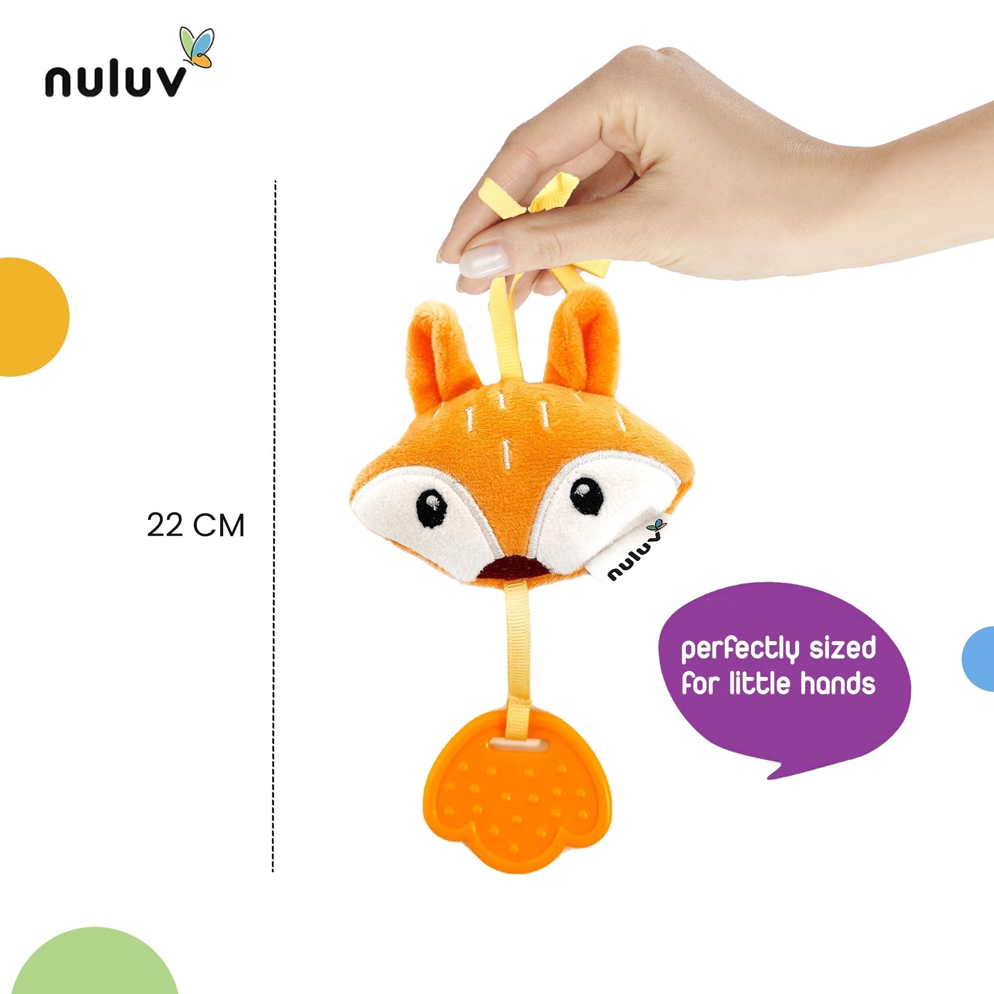 Nuluv Fox Soft Toy Silicone Teether For Babies
