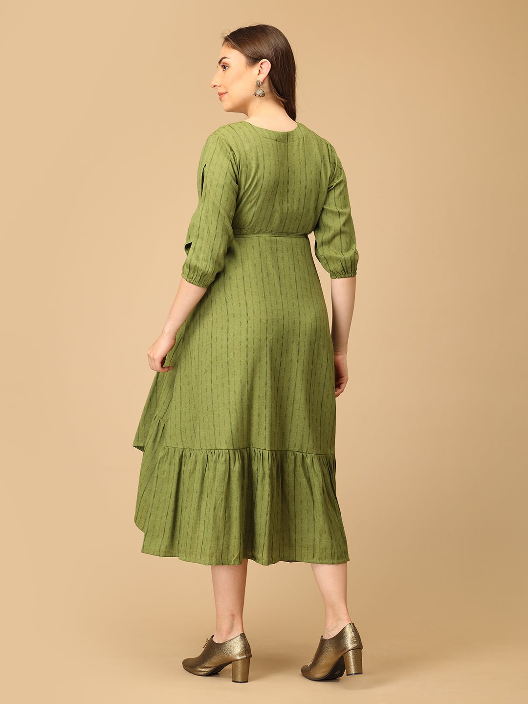 Olivious Maternity and Nursing Wrap Dress Olive