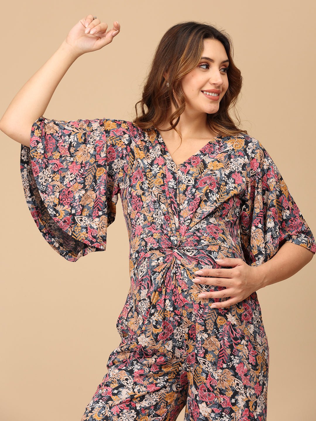 One-Piece Wonder Maternity and Nursing Jumpsuit Multi