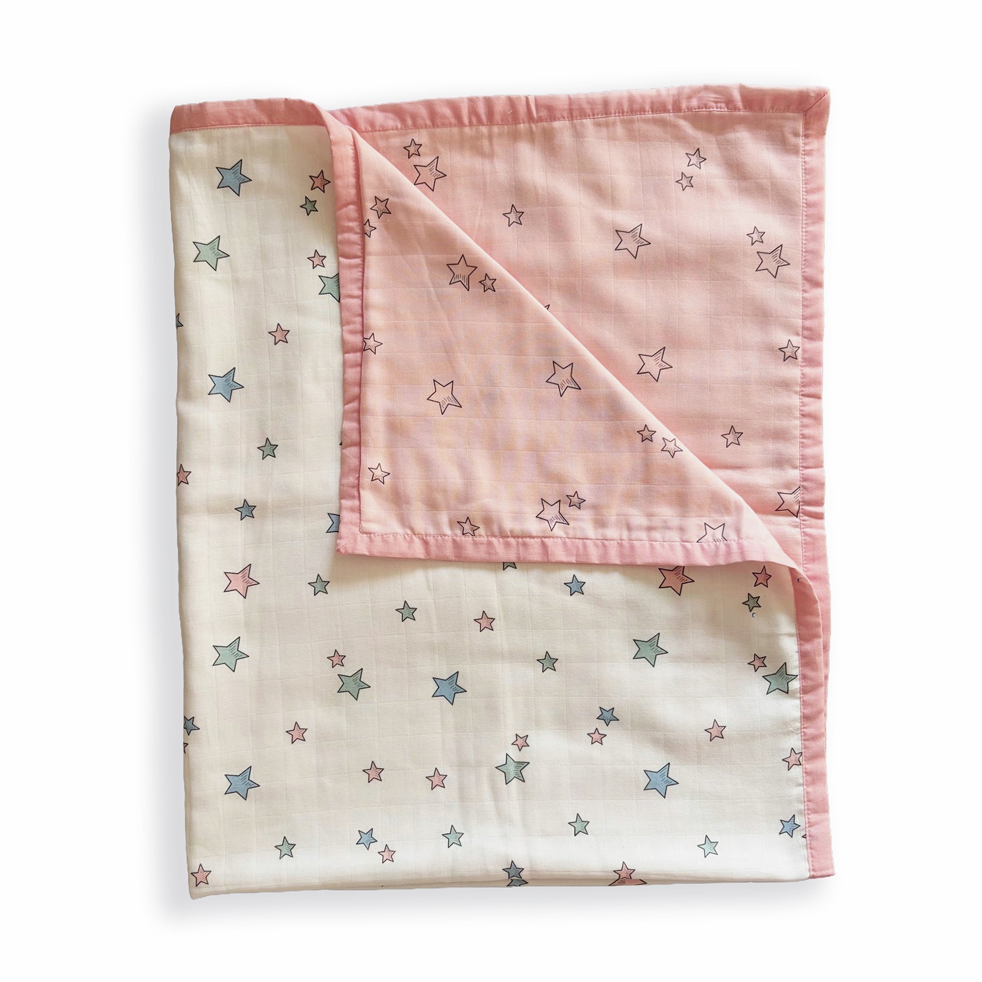 Stars 100% Cotton Muslin Bedding Set For Babies