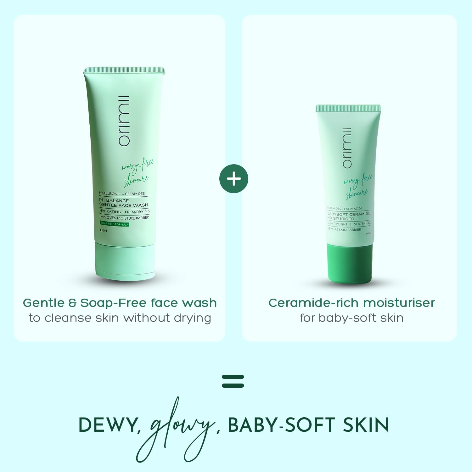 Orimii Babysoft Moisturizer Face Wash Skincare Kit Pregnancy Safe 150g