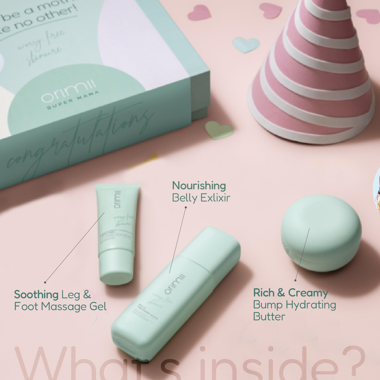 Orimii Pregnancy Safe Skincare Gift Box 4.33x3.54x2.76in 0.54lb