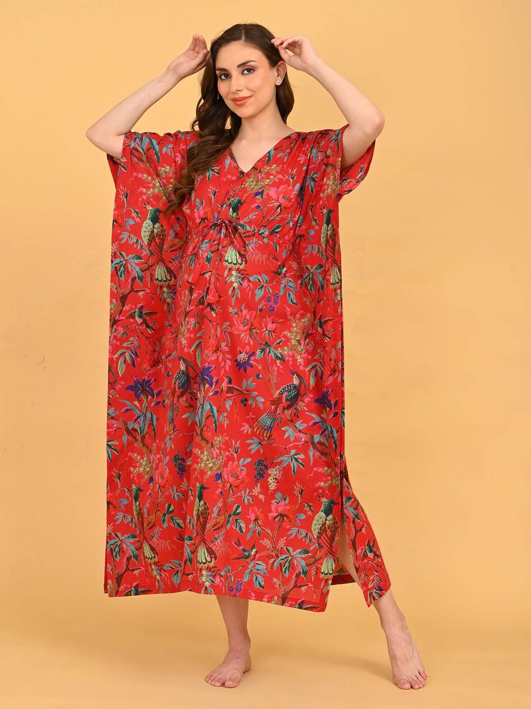 Painted Breeze Maternity and Nursing Kaftan Nighty Multi