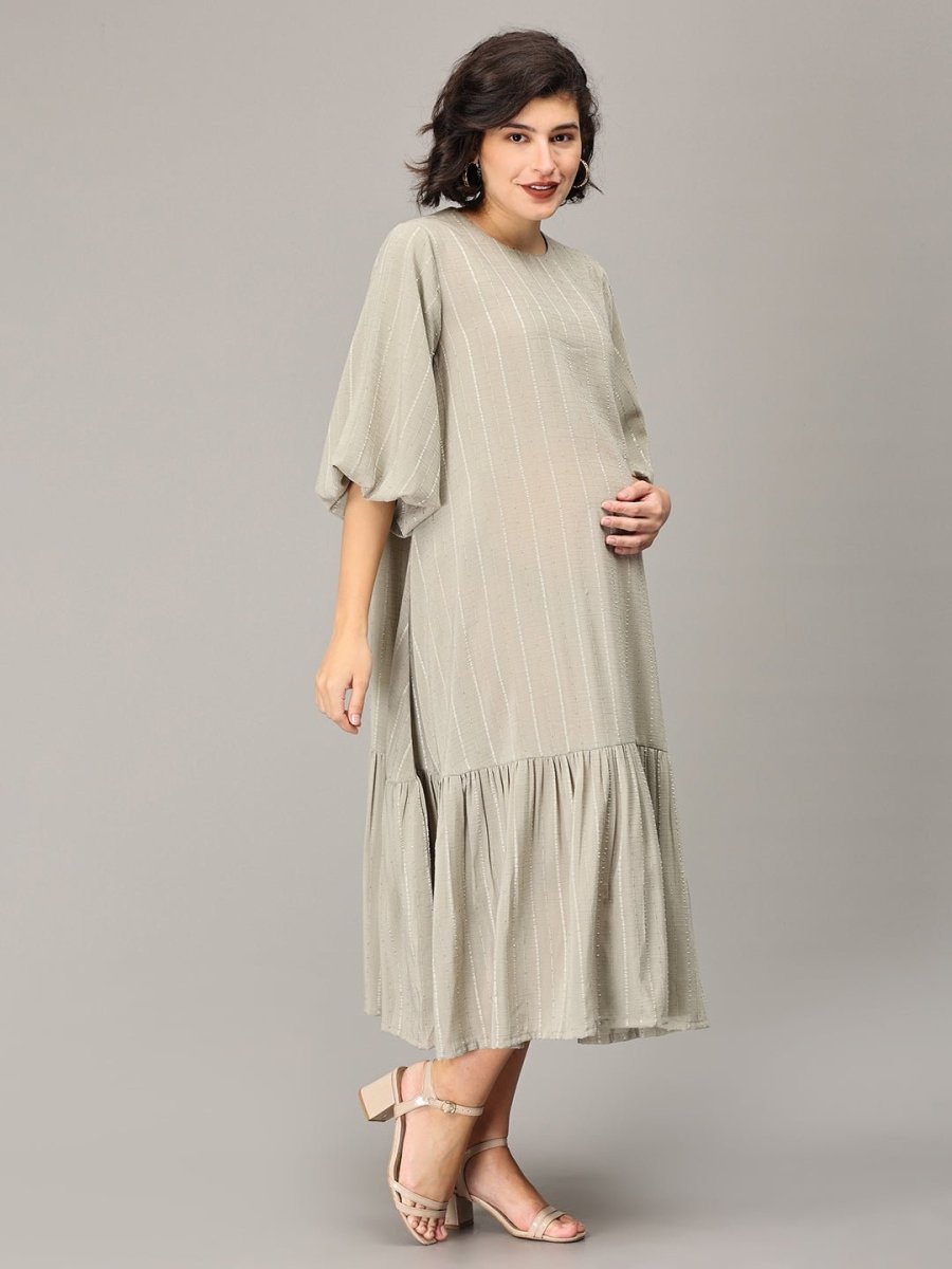 Paparazzi Maternity Oversized Tunic Dress Pastel Green