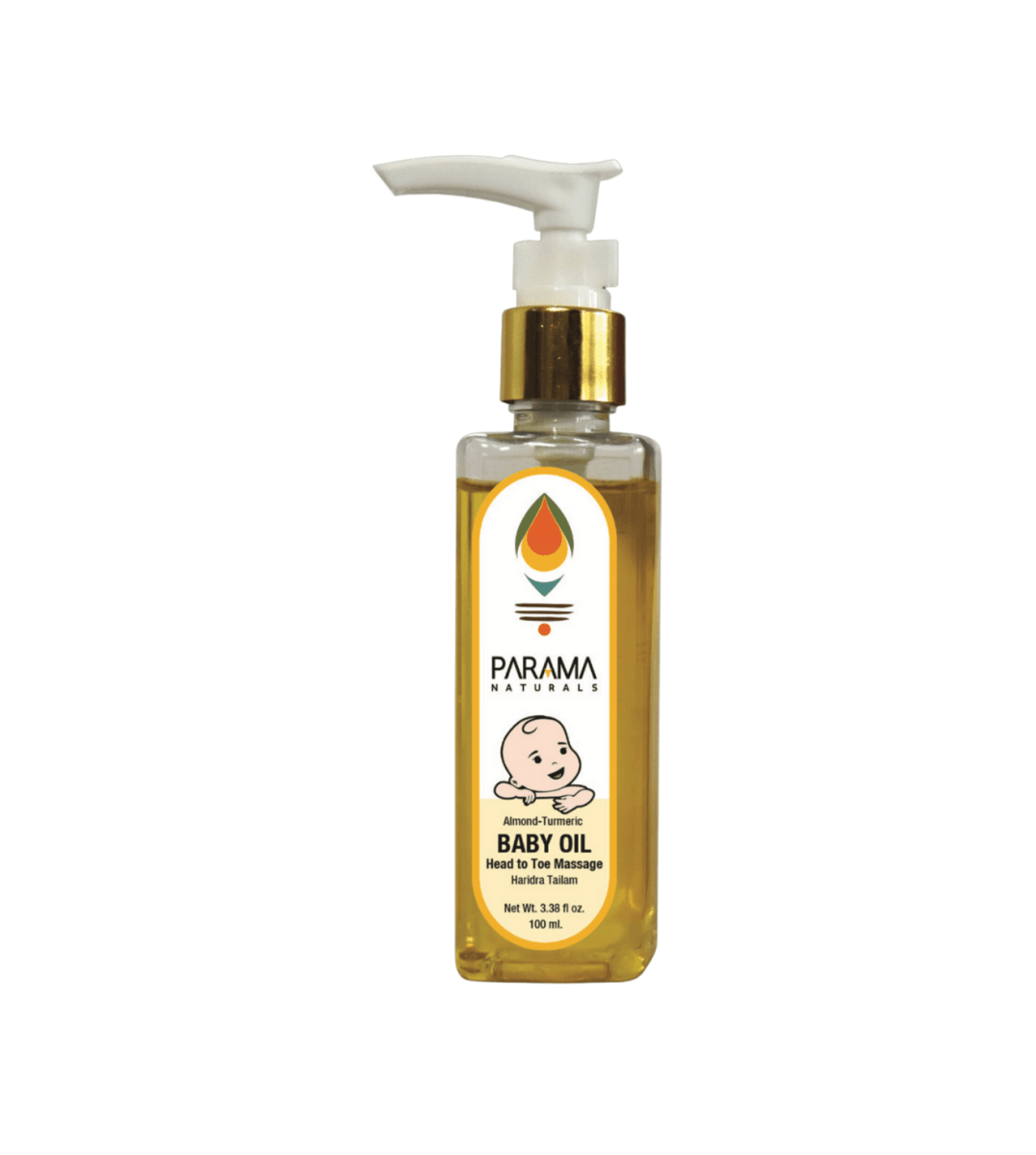 Parama Naturals Almond Turmeric Baby Massage Oil 100ml 0.22lb