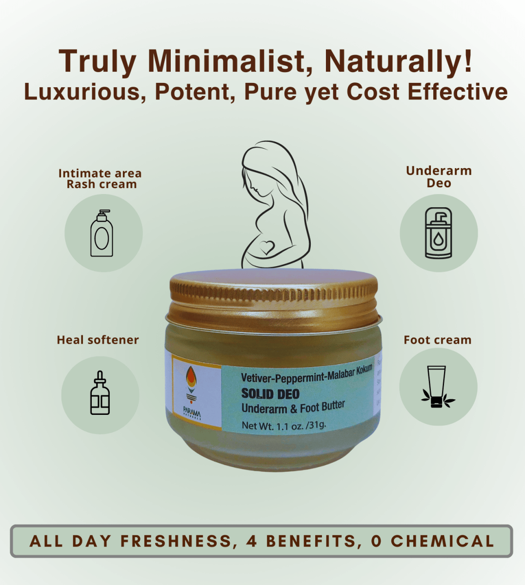 Parama Naturals Solid Deo Butter Underarms & Feet 31g 0.07lb