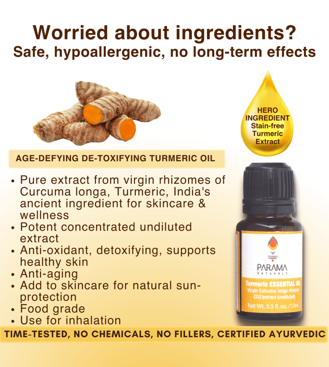 Parama Naturals Turmeric Essential Oil CO2 Supercritical Extract 10ml 0.1lb