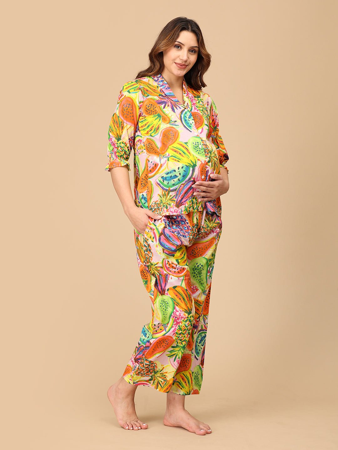 Peel Good Look Maternity and Nursing Nightwear Set Multi