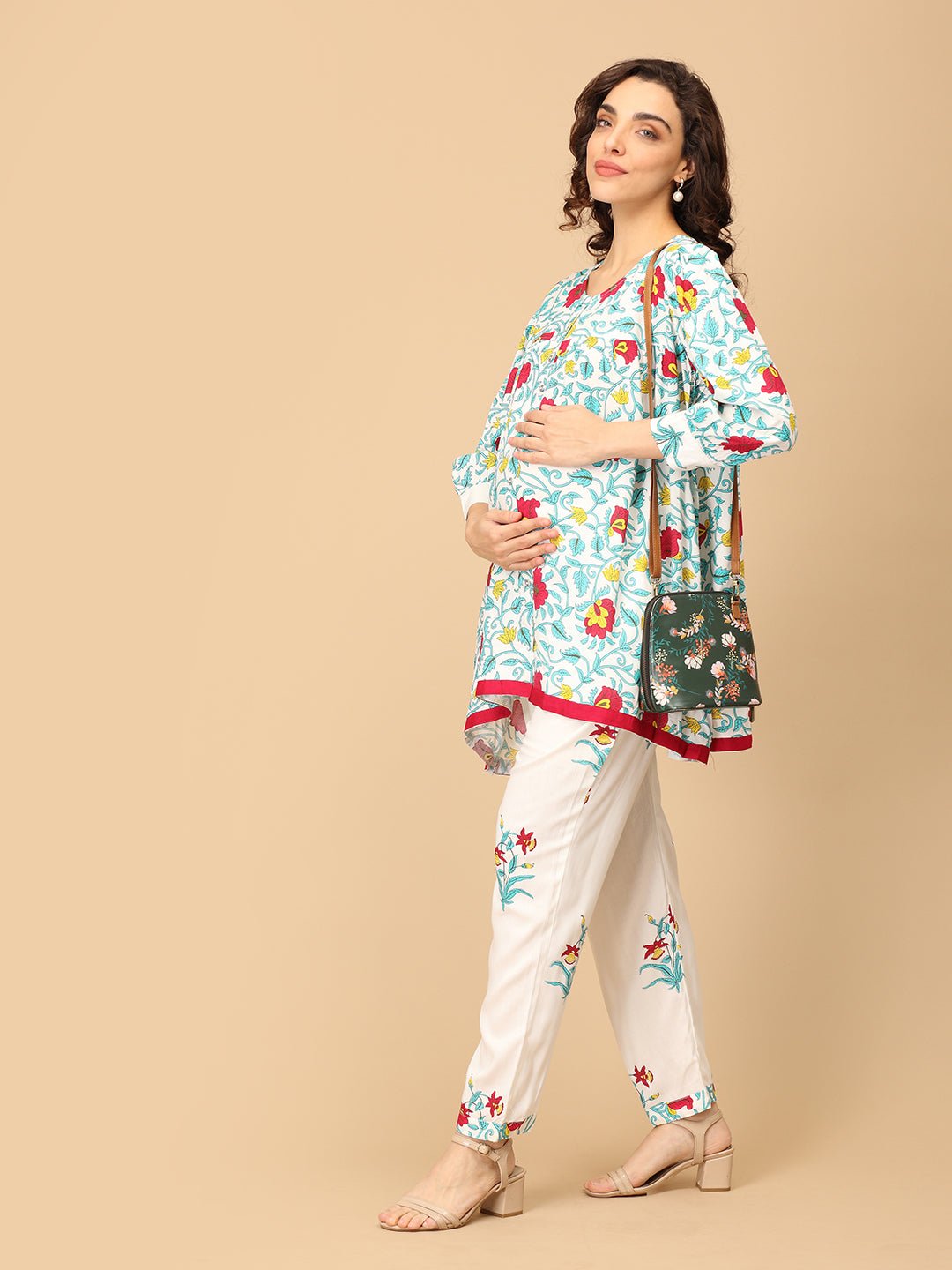 Petal & Pulse Maternity and Nursing Co Ord Set Multi