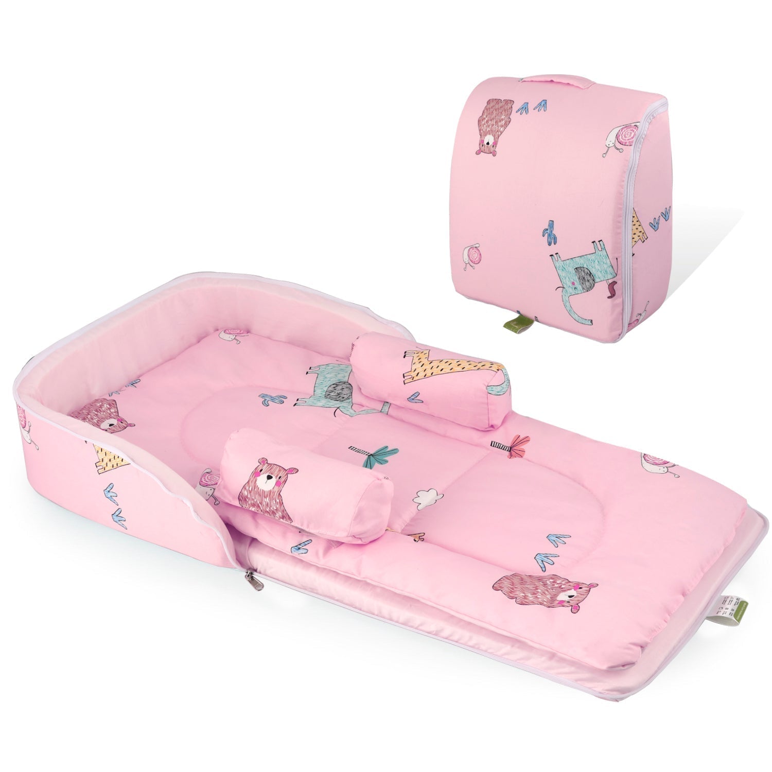 Blush Pink 100% Cotton Portable Baby Nest For Babies