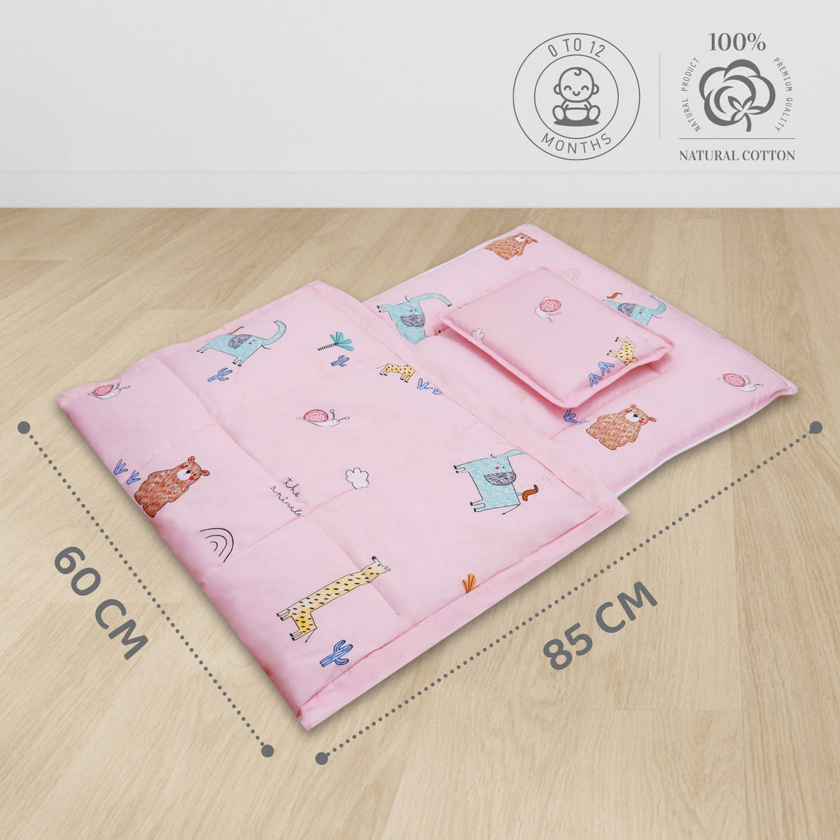 Blush Pink Cotton Snuggy Cozy Carry Nest For Babies